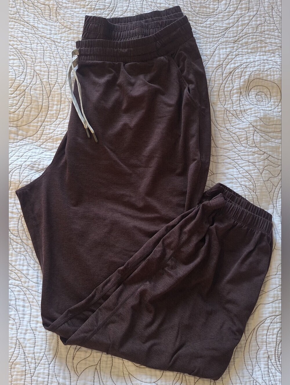 XL 2 Pack Women's Drawstring Track Joggers Black & Burgundy